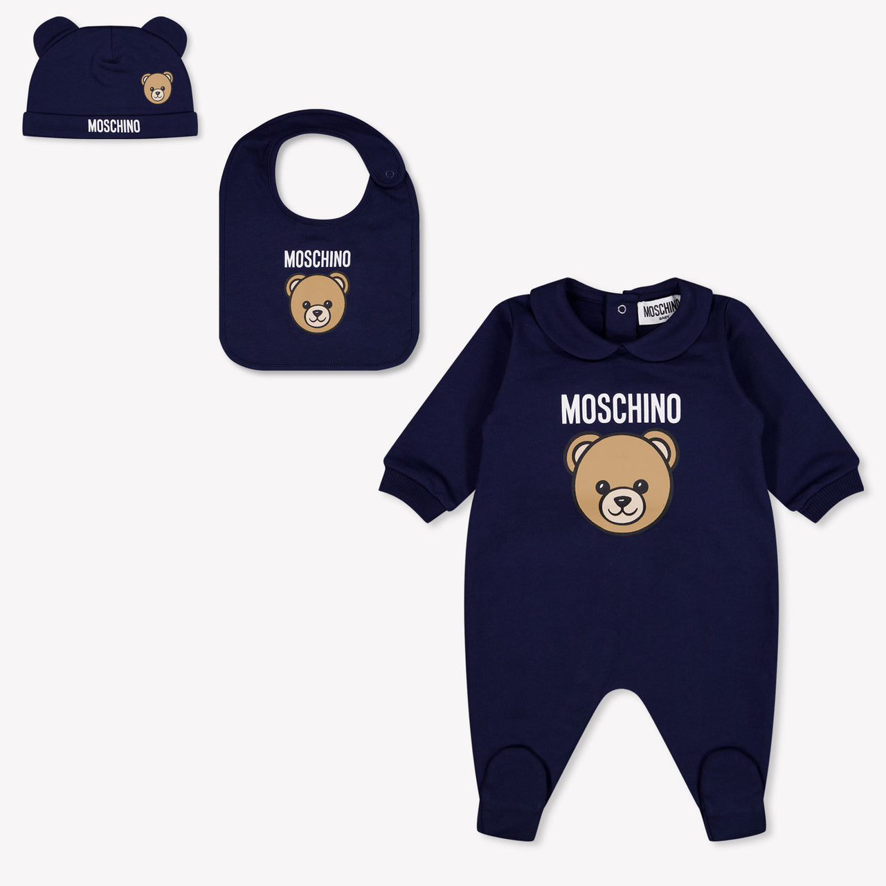 Moschino Baby Unisex Playsuit In Navy