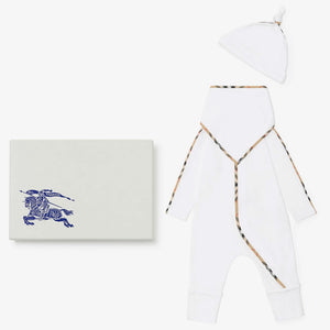 Burberry Hamilton Baby Unisex Playsuit In White