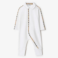 Burberry Hamilton Baby Unisex Playsuit In White