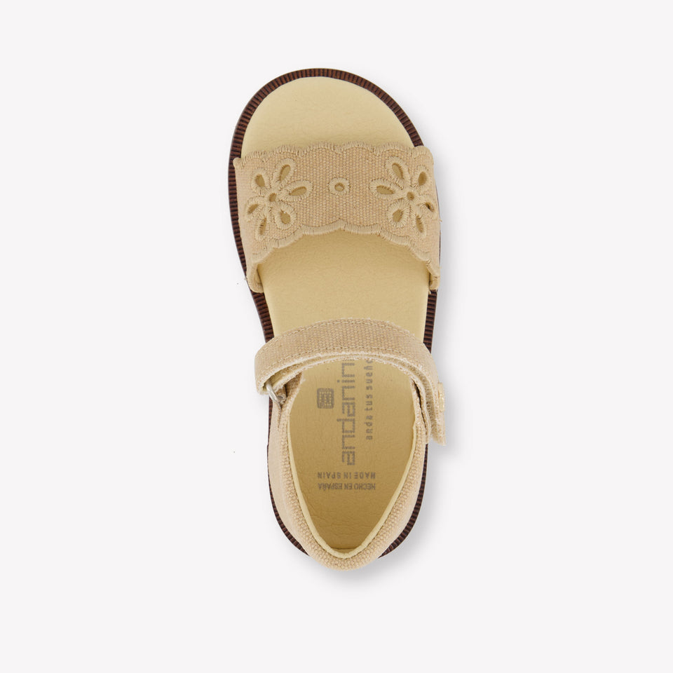 Andanines Meisjes Sandalen In Beige