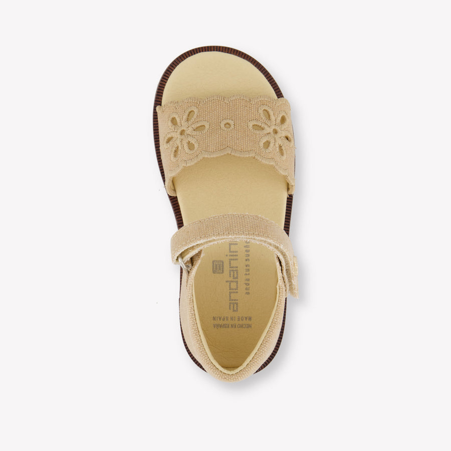 Andanines Girls Sandals In Beige