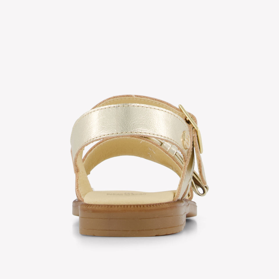 Andanines Girls Sandals In Gold