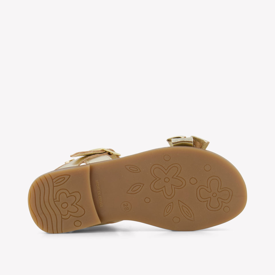 Andanines Girls Sandals In Gold