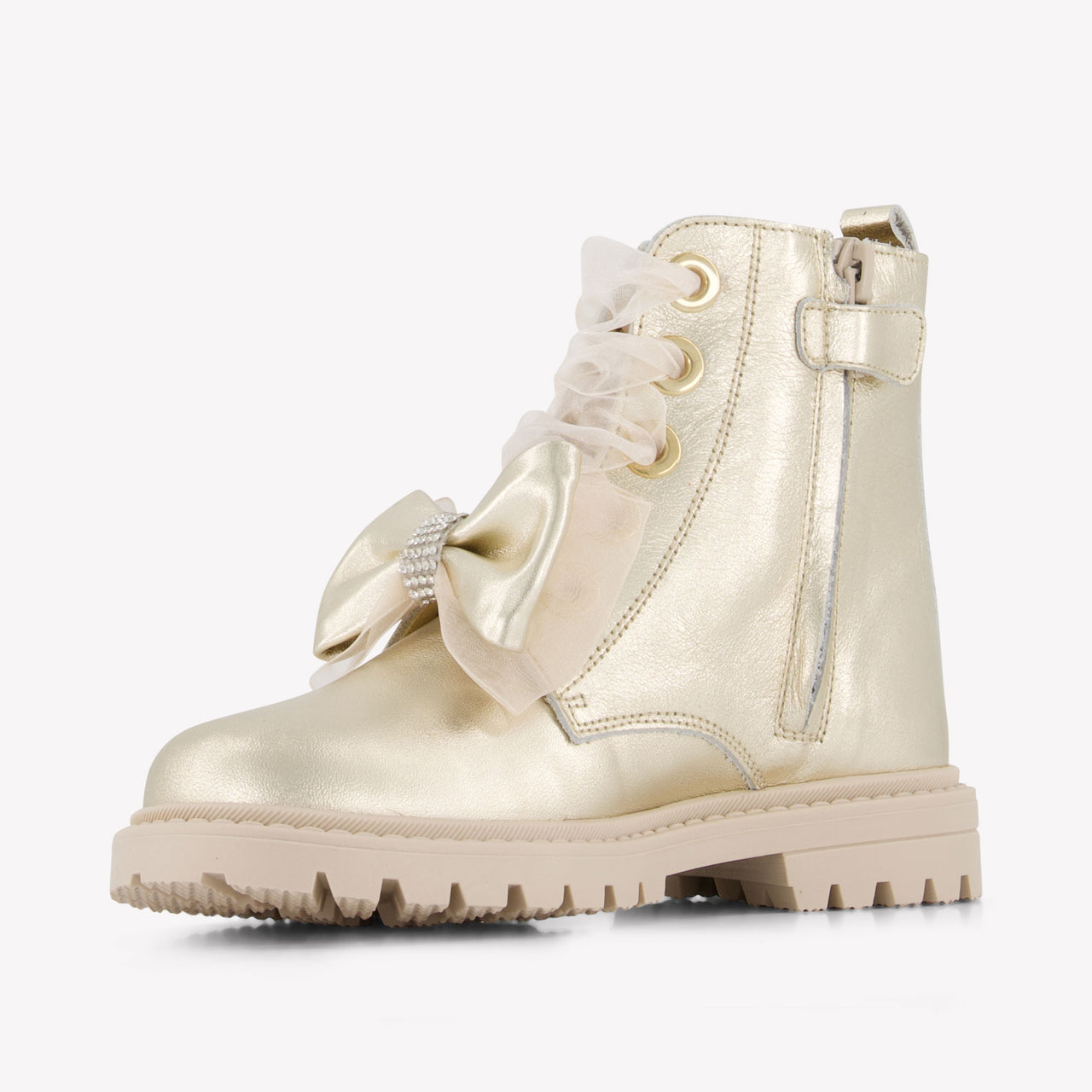 Andanines Girls Boots In Gold