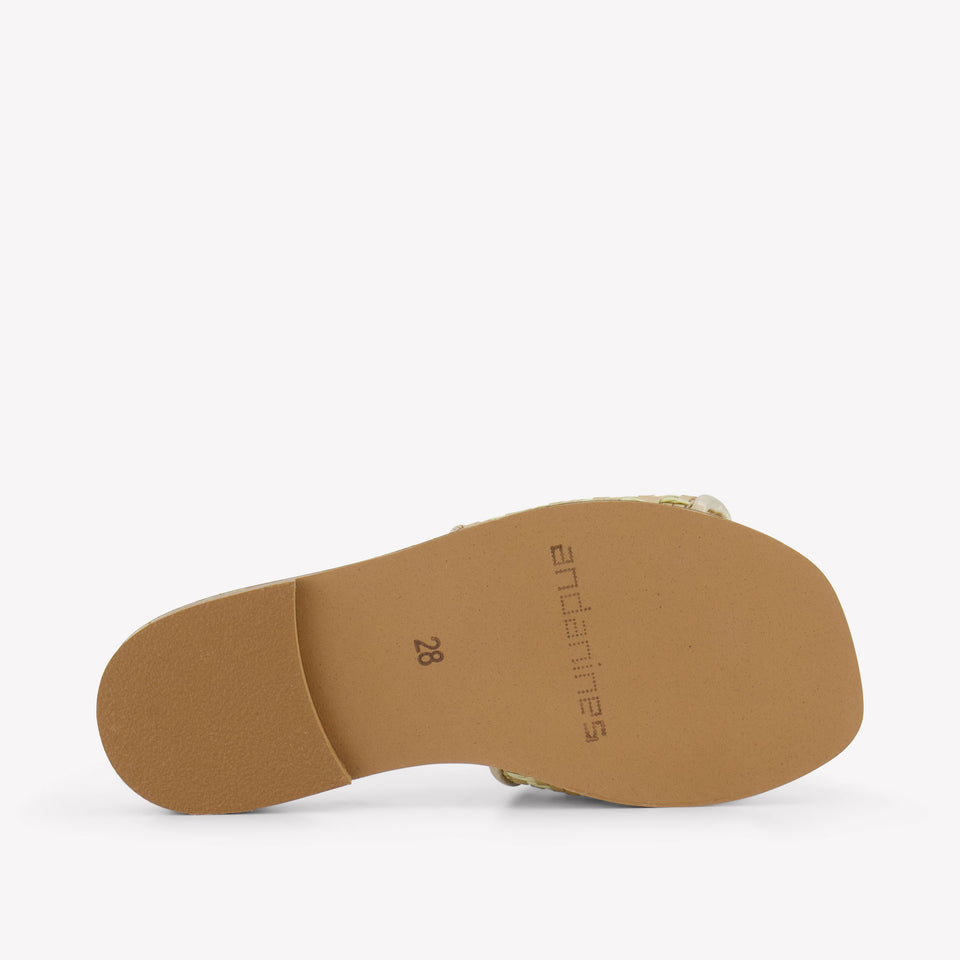 Andanines Meisjes Slippers In Goud