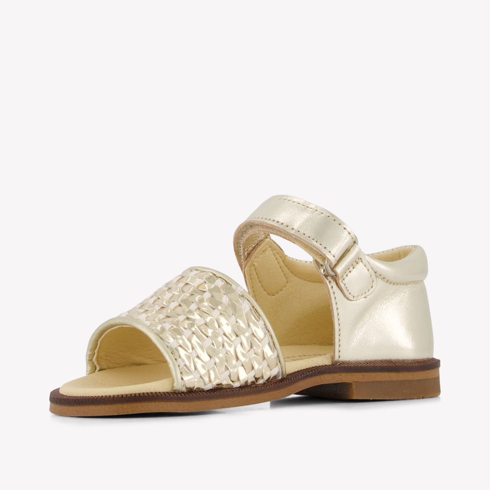 Andanines Girls Sandals In Gold
