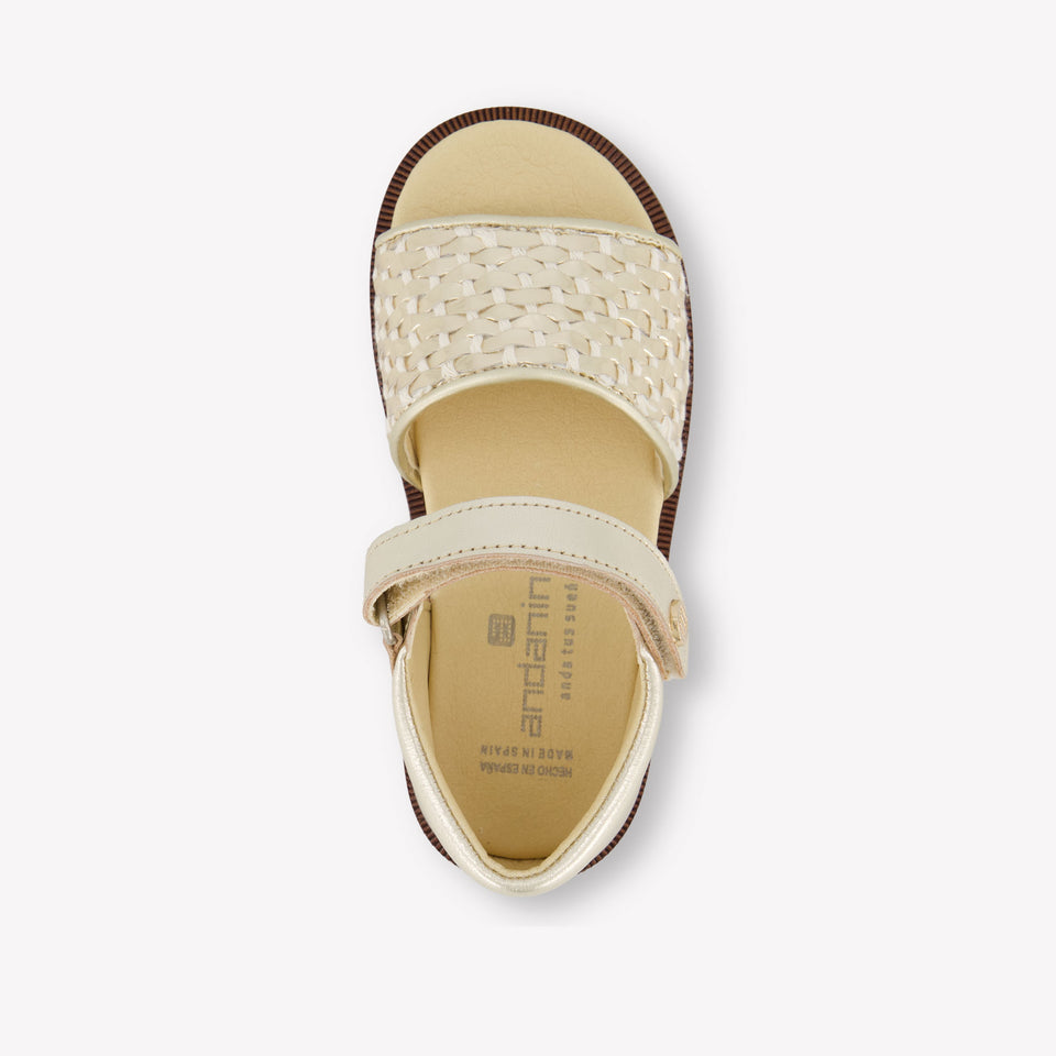 Andanines Girls Sandals In Gold