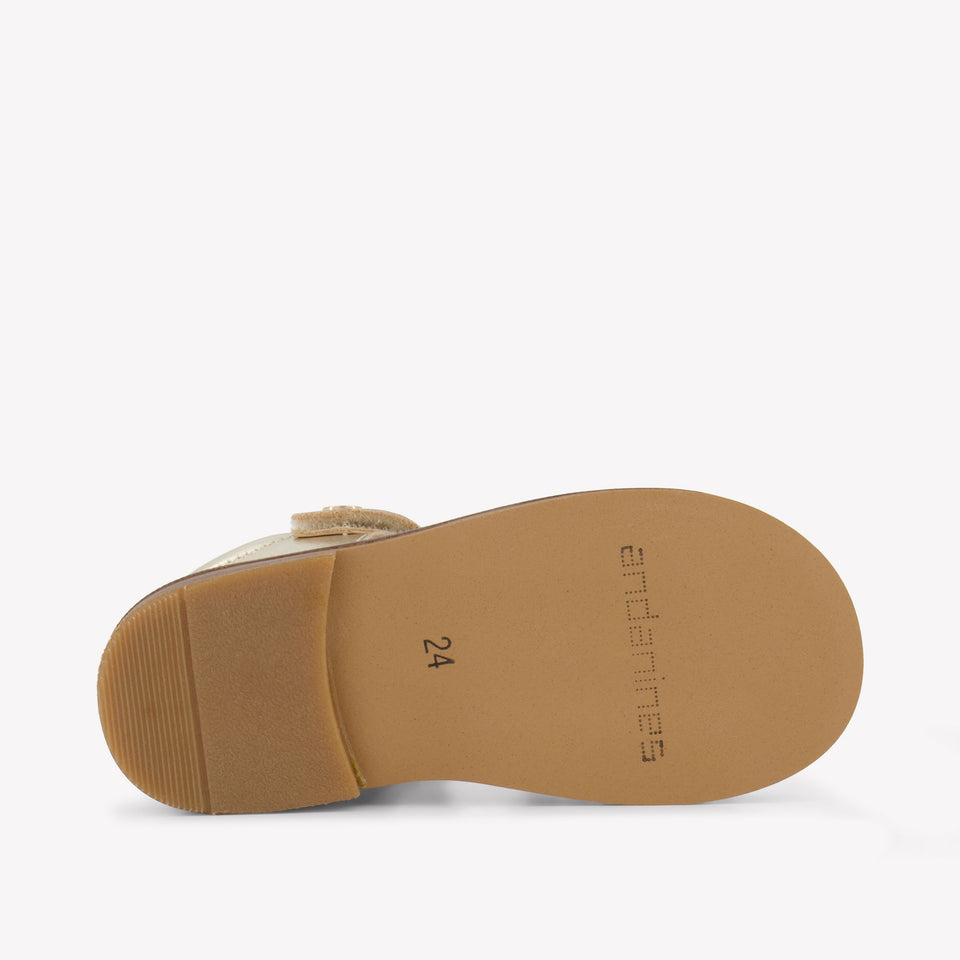 Andanines Girls Sandals In Gold