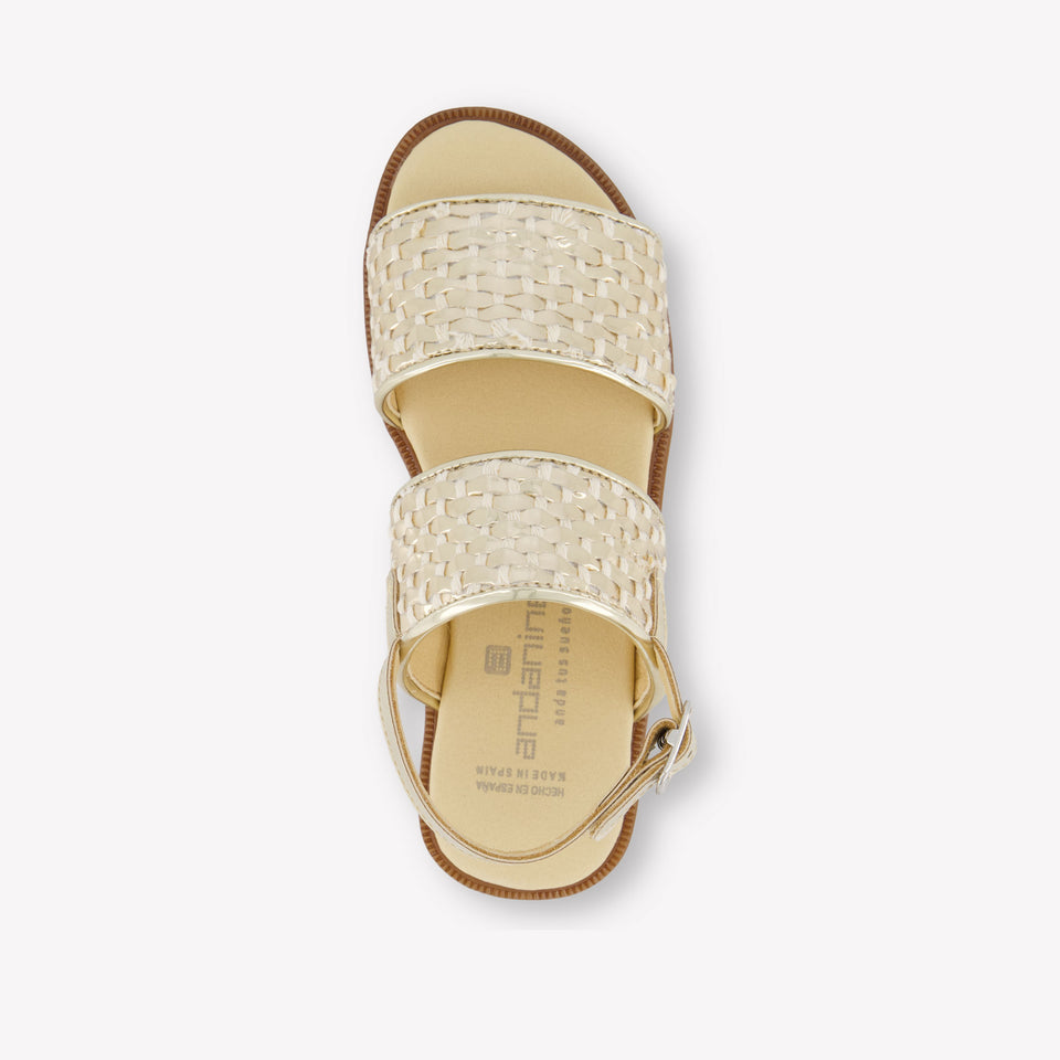 Andanines Girls Sandals In Gold