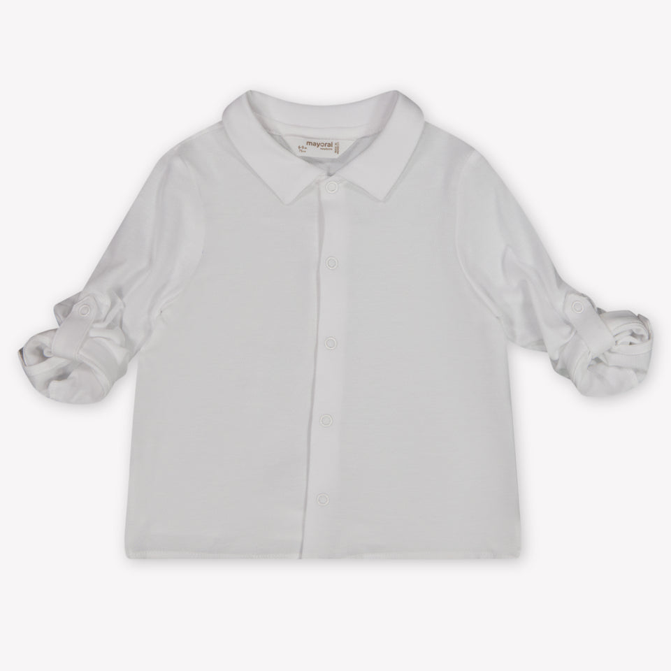Mayoral Baby Jongens Blouse In Wit