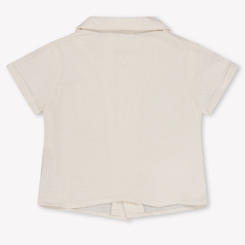 Mayoral Baby Boys Blouse In Light Beige