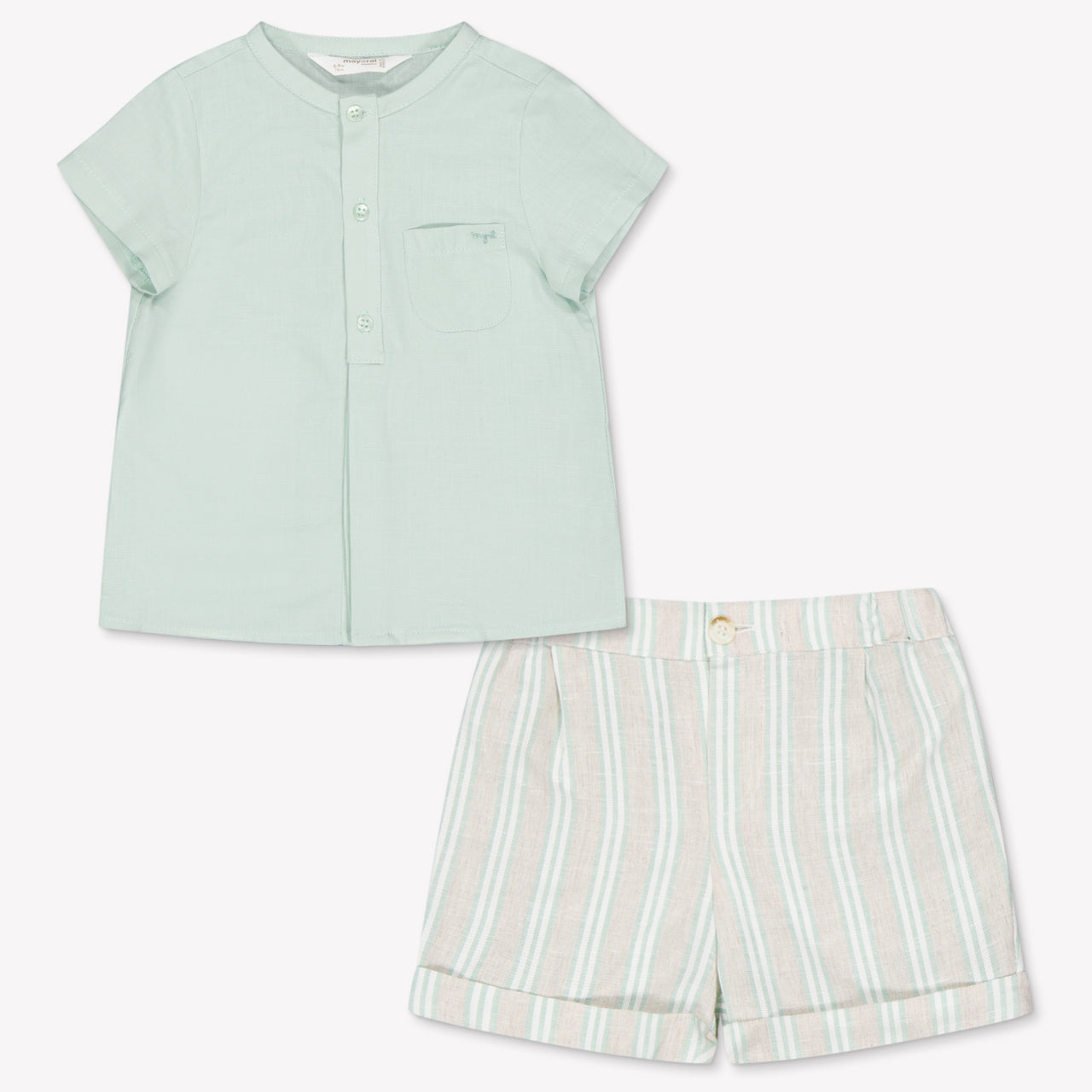 Mayoral Baby Boys Set In Light Green