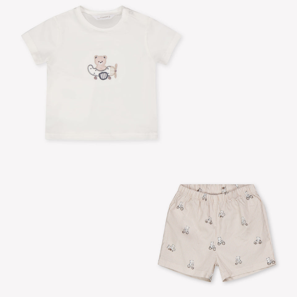 Mayoral Baby Girls Set In Light Beige