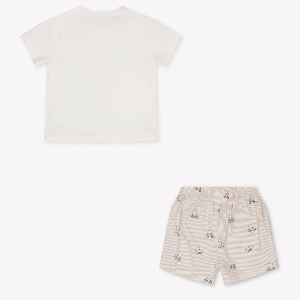 Mayoral Baby Girls Set In Light Beige