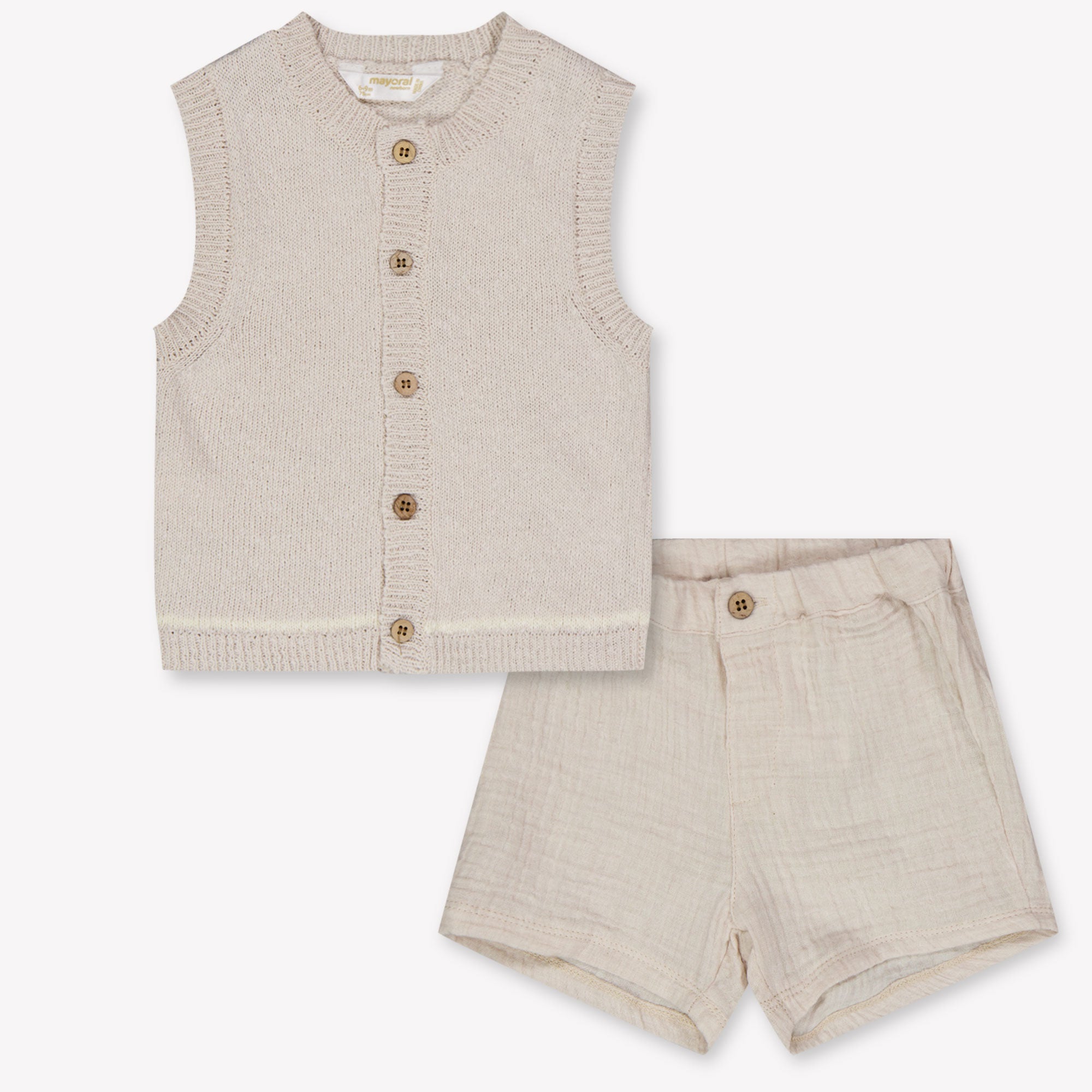 Mayoral Baby Boys Set In Beige