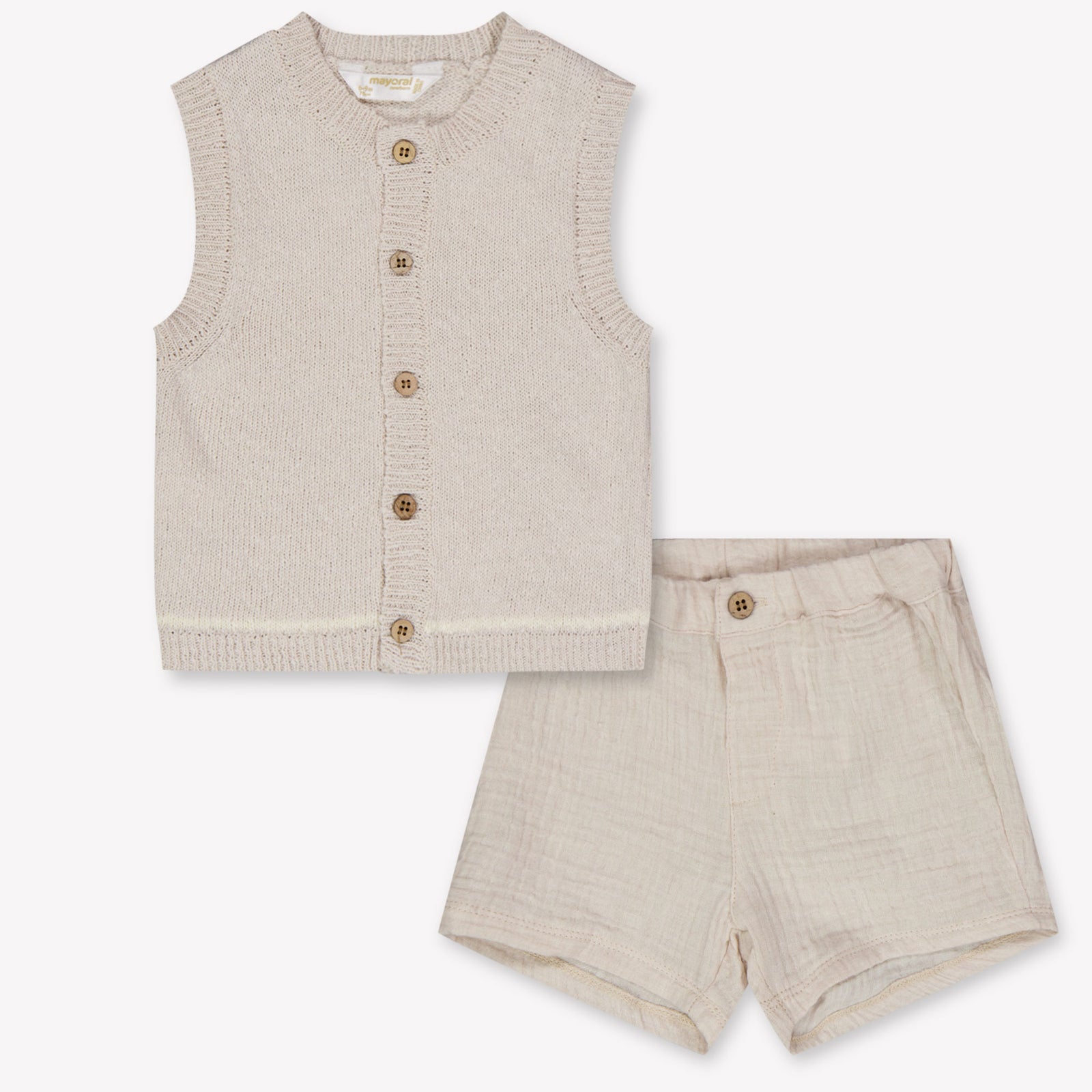 Mayoral Baby Boys Set In Beige
