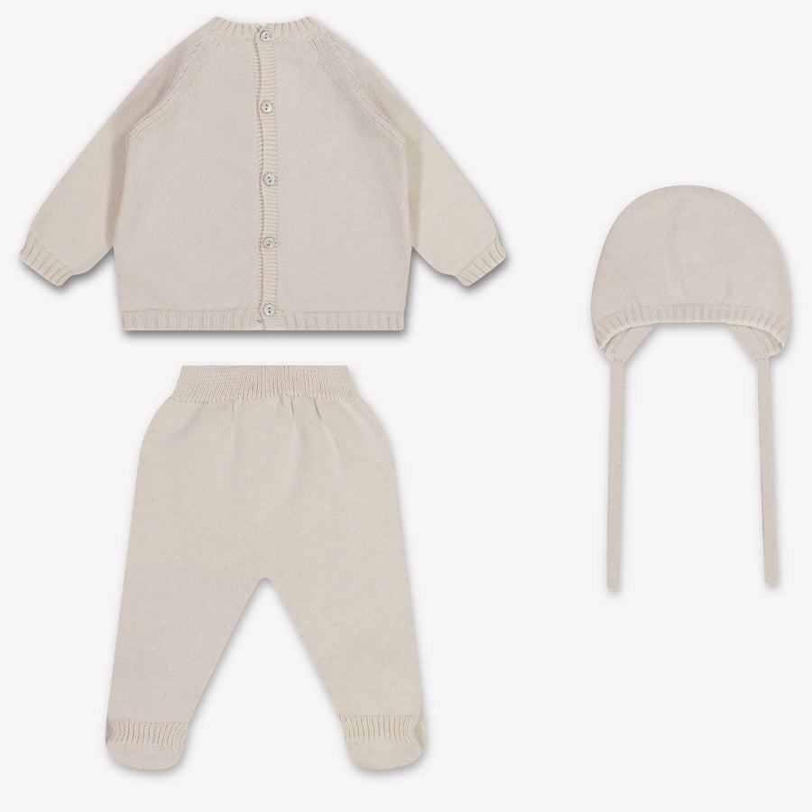Martin Ananda Baby Unisex Playsuit In Light Beige