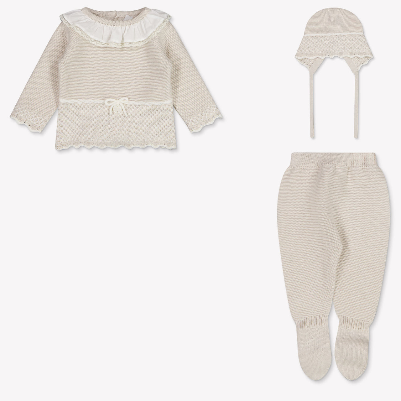 Martin Ananda Baby Girls Playsuit In Beige