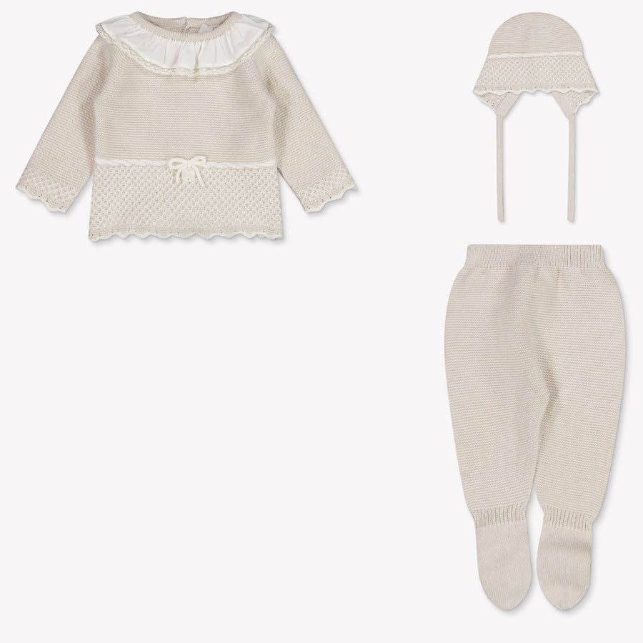 Martin Ananda Baby Girls Playsuit In Beige
