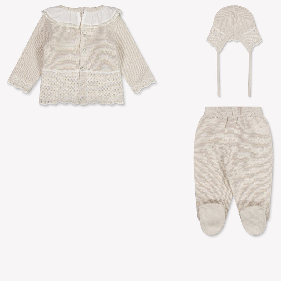 Martin Ananda Baby Girls Playsuit In Beige