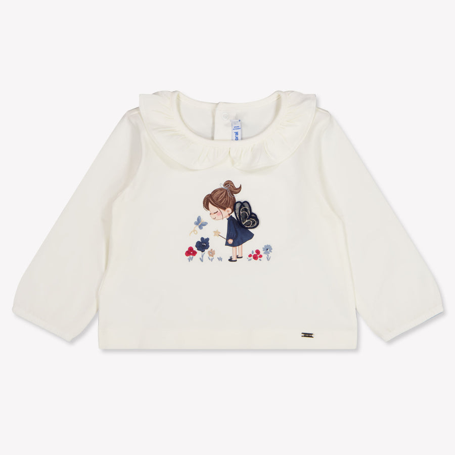 Mayoral Baby Girls T-Shirt in Off-White