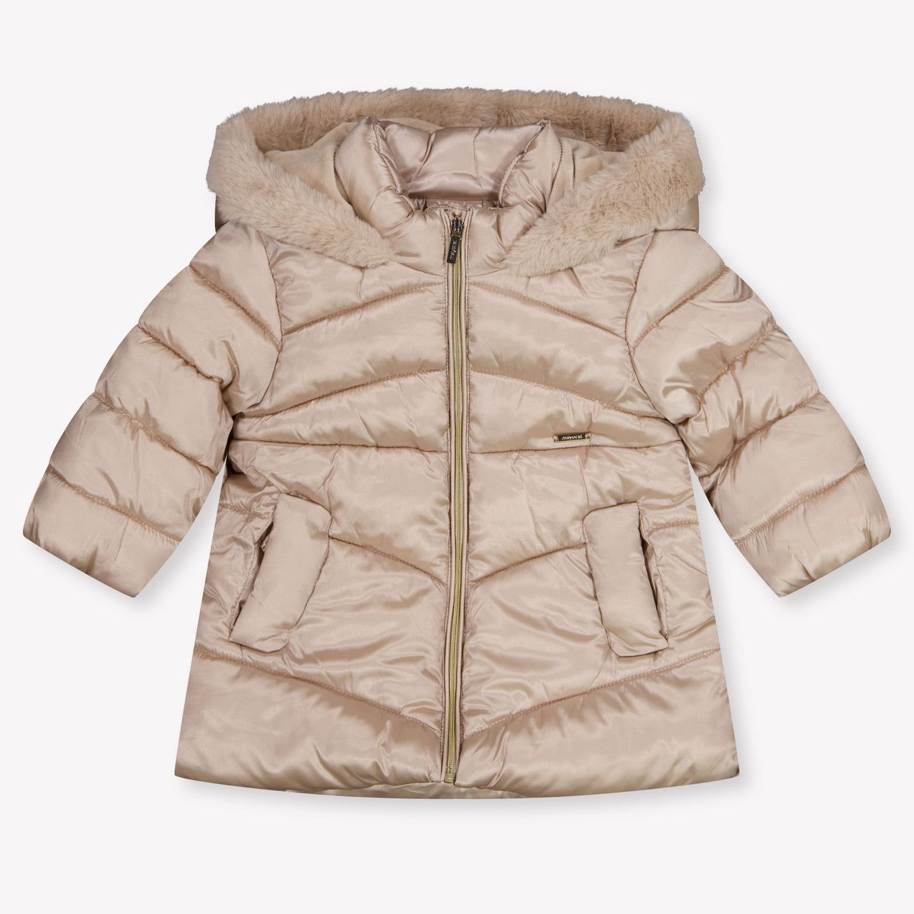 Mayoral Baby Meisjes Winterjas In Licht Beige