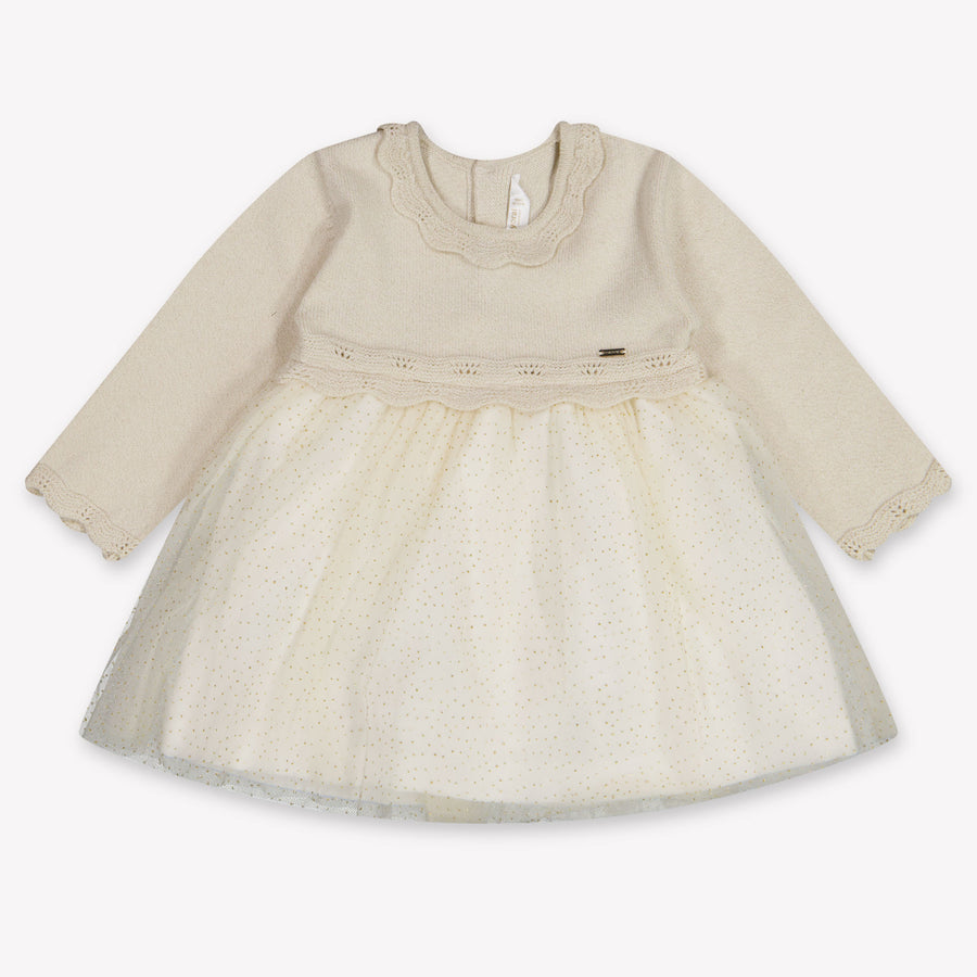 Mayoral Baby Meisjes Jurk In Licht Beige