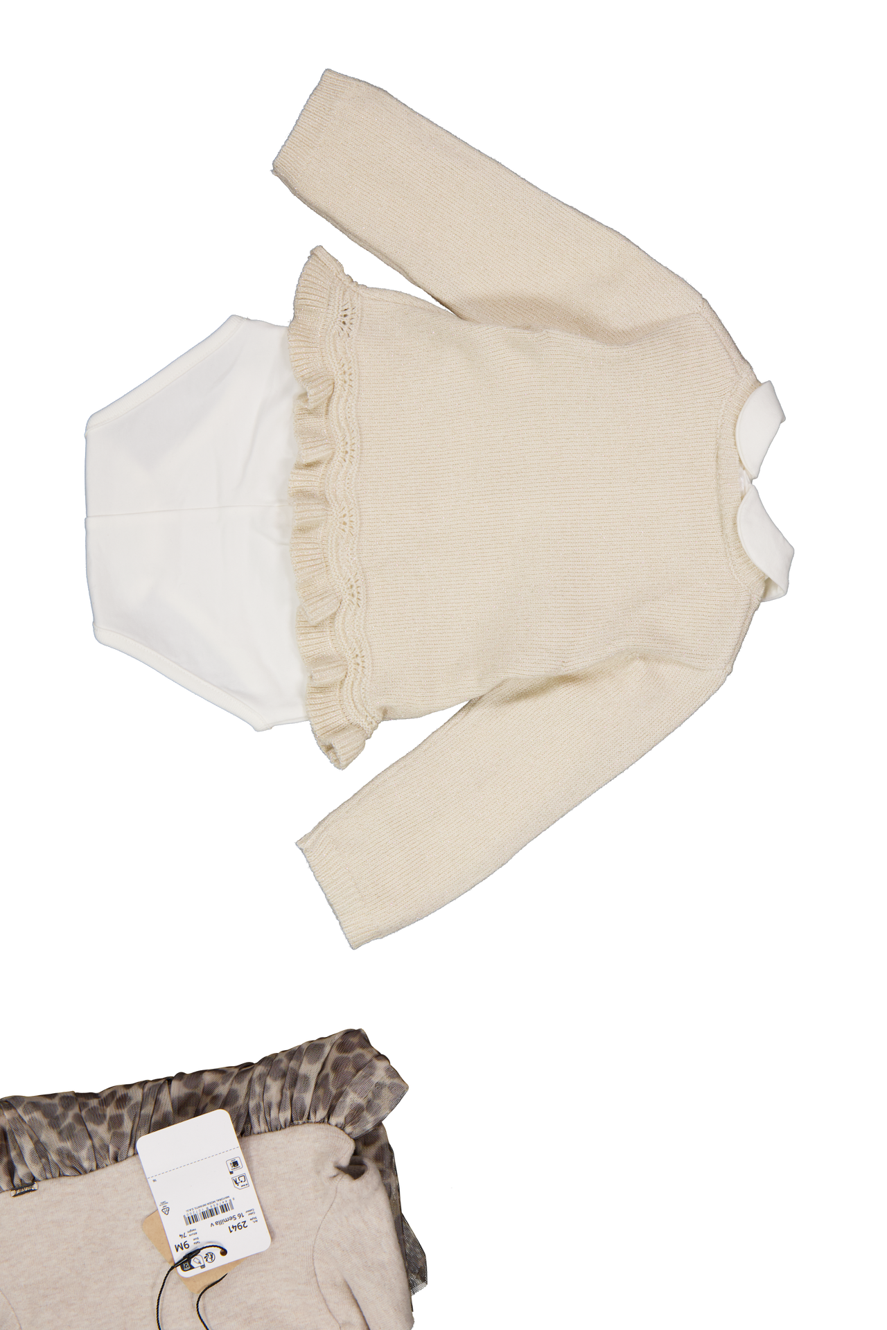 Mayoral Baby Girls Set In Light Beige