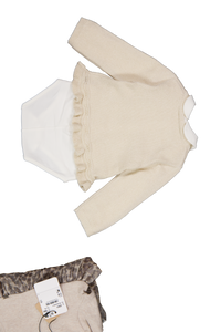 Mayoral Baby Girls Set In Light Beige