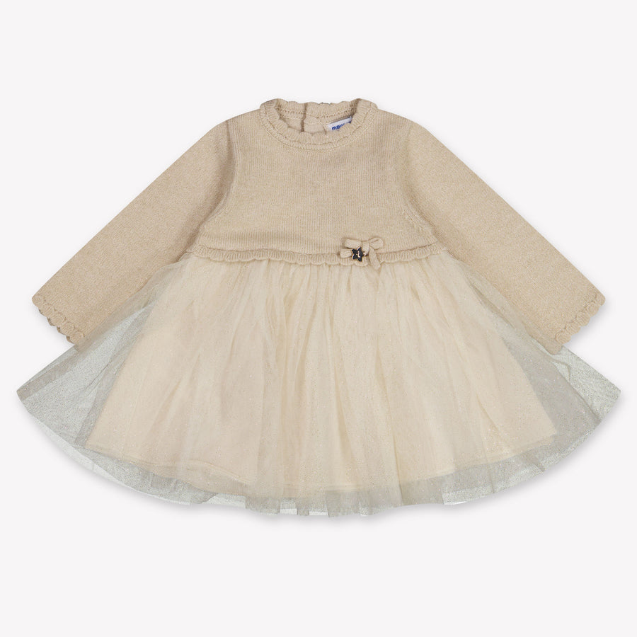 Mayoral Baby Girls Dress In Beige