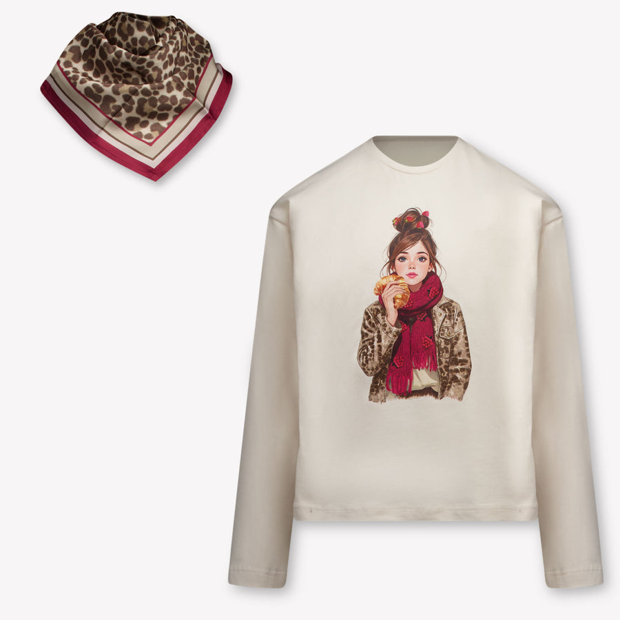 Mayoral Kinder Meisjes T-Shirt In Off White