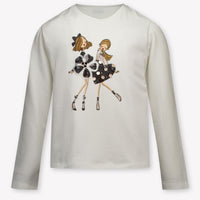 Mayoral Kids Girls T-Shirt In OffWhite