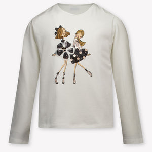 Mayoral Kids Girls T-Shirt In OffWhite