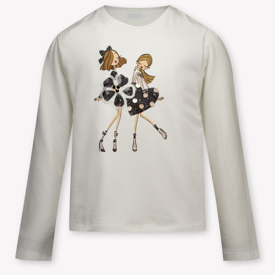 Mayoral Kids Girls T-Shirt In OffWhite