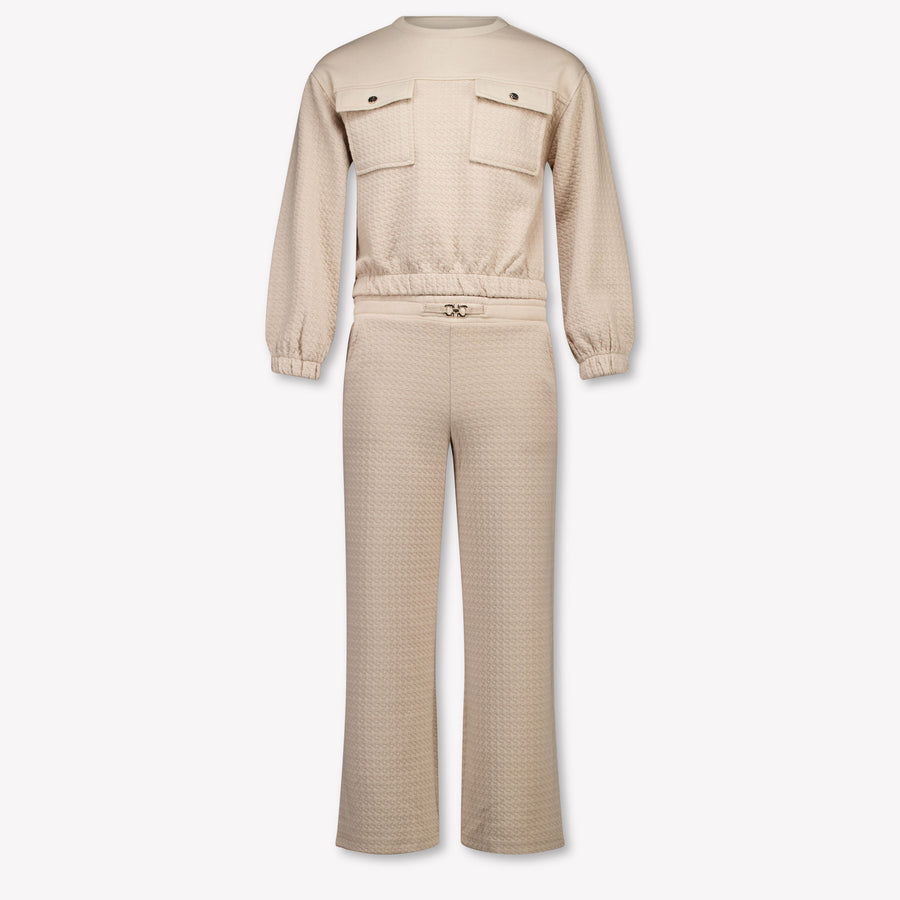 Mayoral Kids Girls Set In Beige