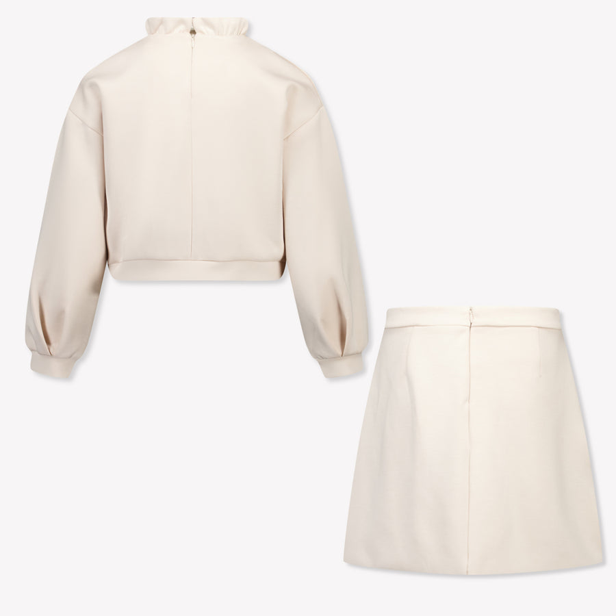 Abel & Lula Kids Girls Set In Light Beige