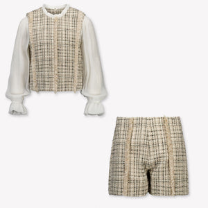 Abel & Lula Kids Girls Set In Beige