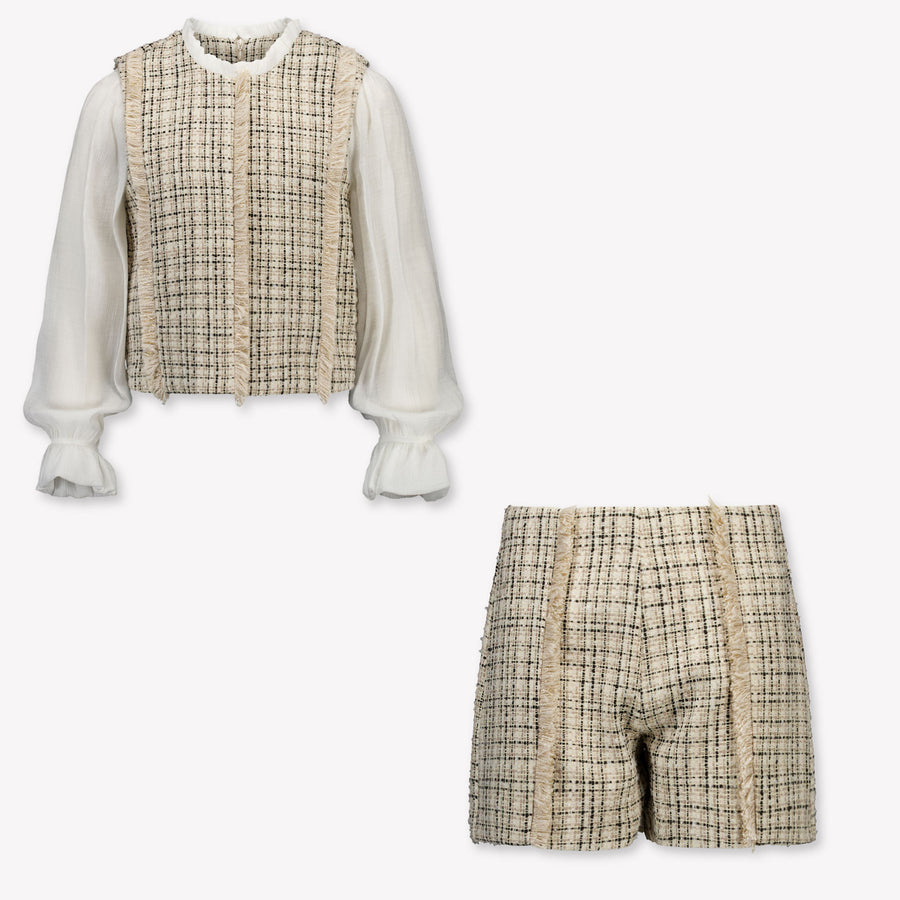 Abel & Lula Kids Girls Set In Beige
