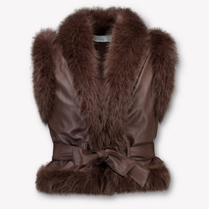 Abel & Lula Kids Girls Jackets In Brown