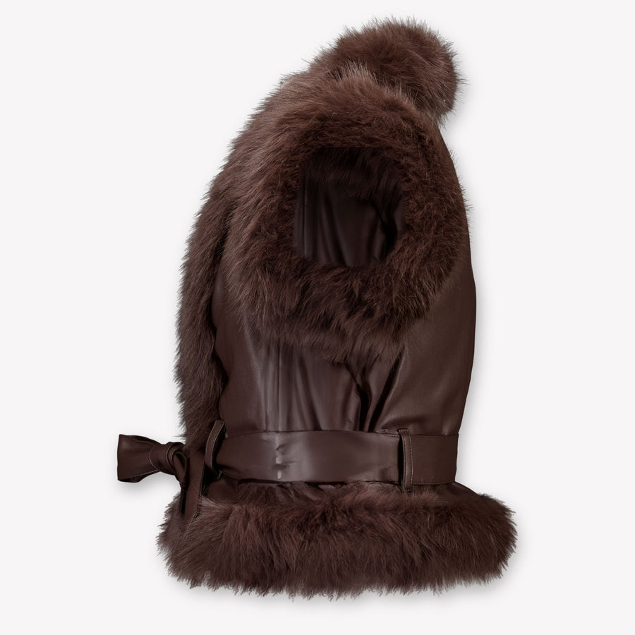 Abel & Lula Kids Girls Jackets In Brown