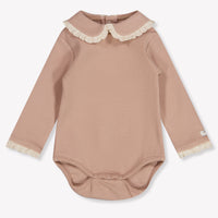 Donsje Amsterdam Diet Baby Girls Romper In Old Pink