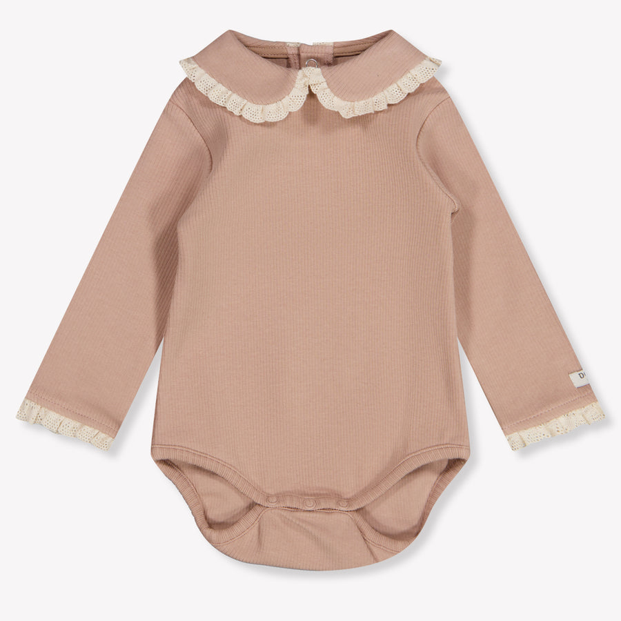 Donsje Amsterdam Diet Baby Girls Romper In Old Pink