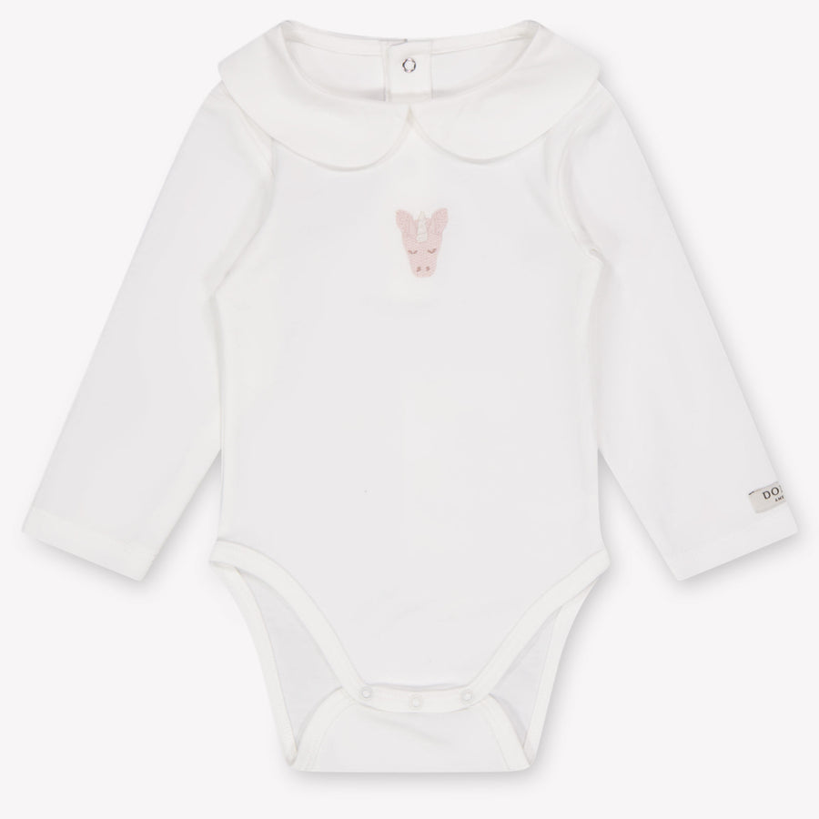 Donsje Amsterdam Davo Baby Meisjes Rompertje In Off White