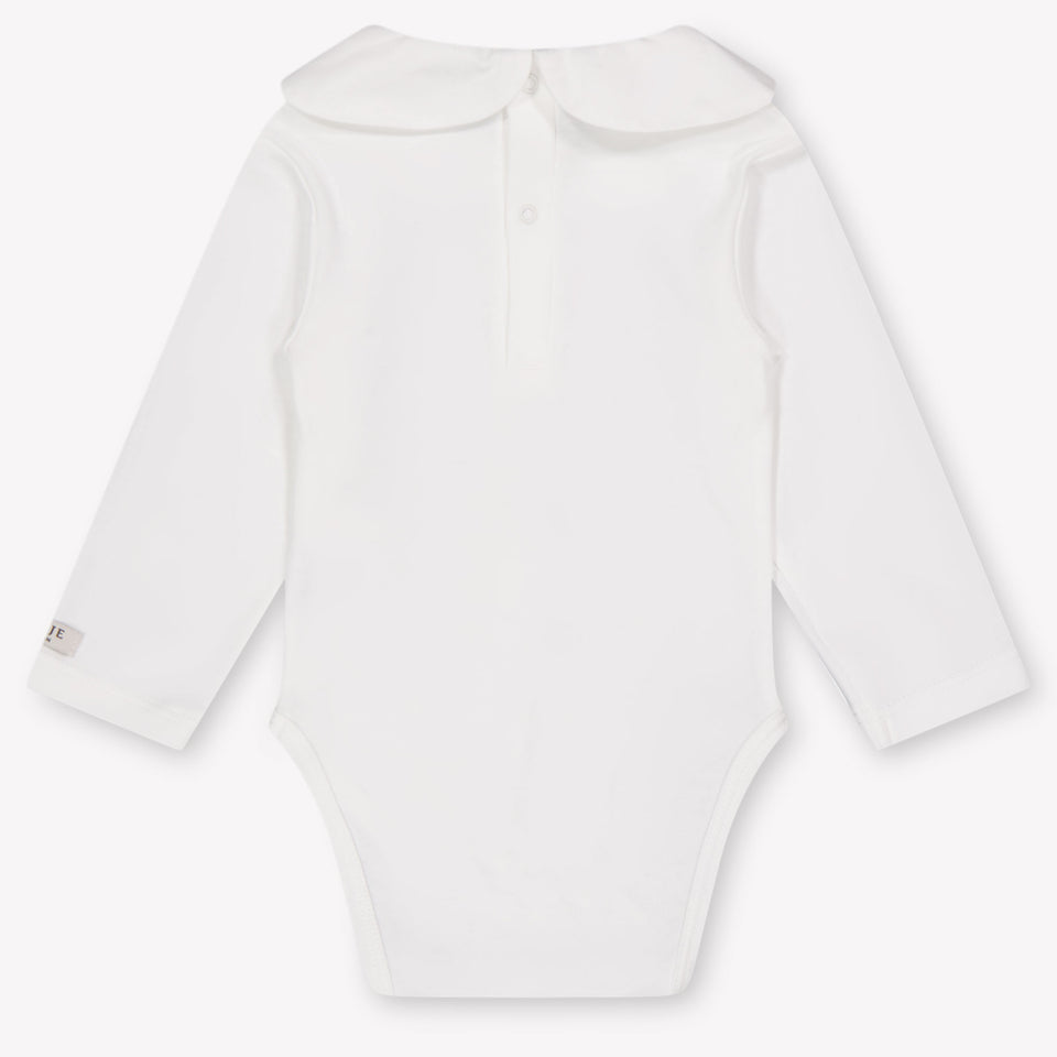 Donsje Amsterdam Davo Baby Girls Romper In OffWhite