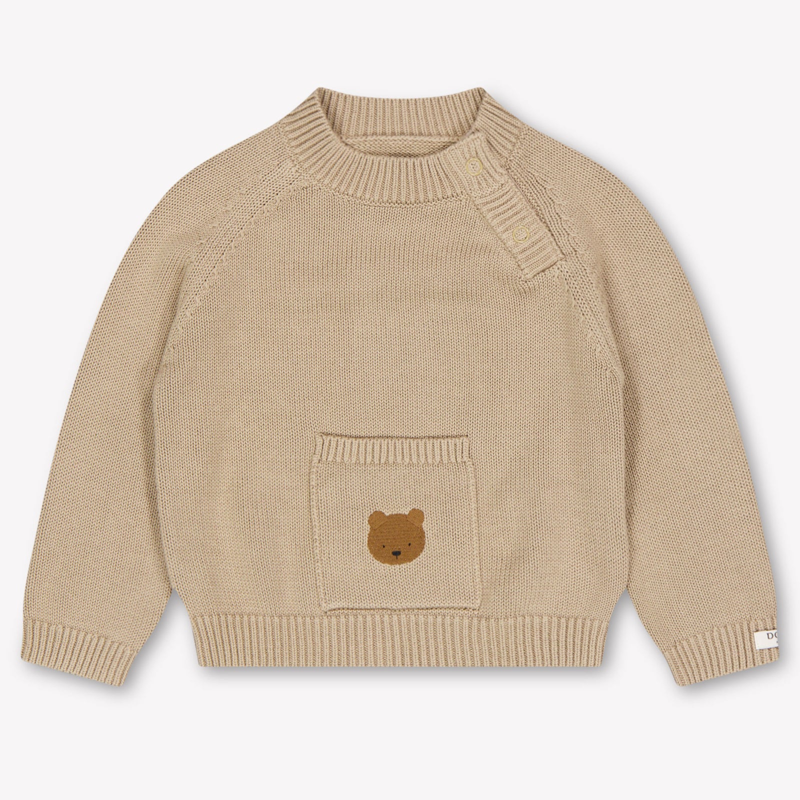 Donsje Amsterdam Loke Baby Boys Sweater In Taupe