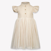Donsje Amsterdam Fleurance Kids Girls Dress In Light Beige