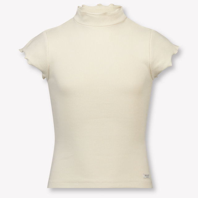 Donsje Amsterdam Aurora Kids Girls T-Shirt In Light Beige