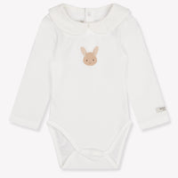 Donsje Amsterdam Davo Baby Girls Romper In OffWhite