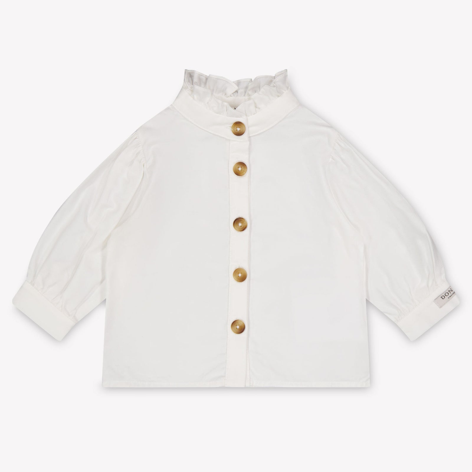 Donsje Amsterdam Fini Baby Girls Blouse In OffWhite