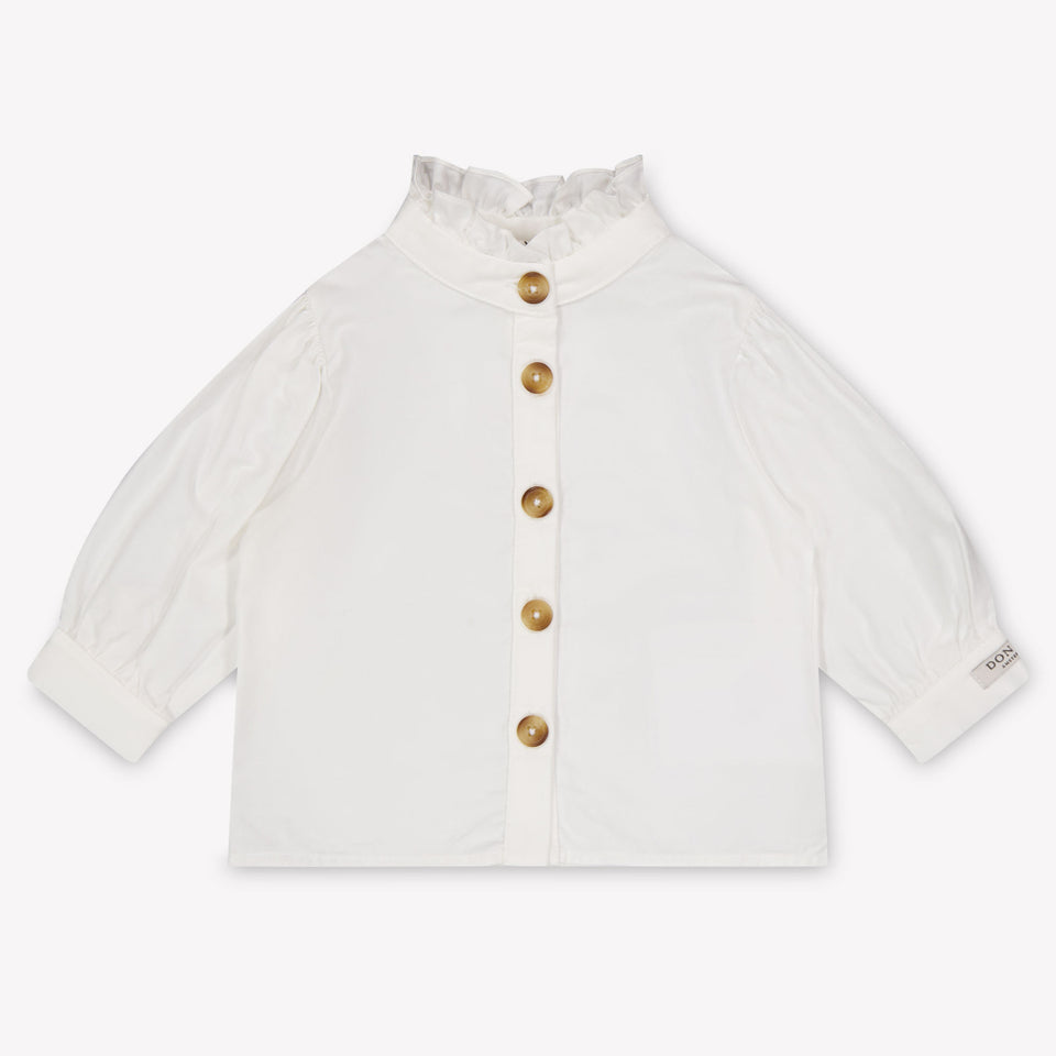 Donsje Amsterdam Fini Baby Meisjes Blouse In Off White